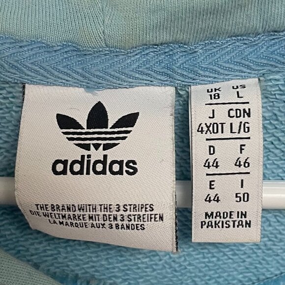 Adidas originals hoodie blue women's LARGE - Picture 4 of 4